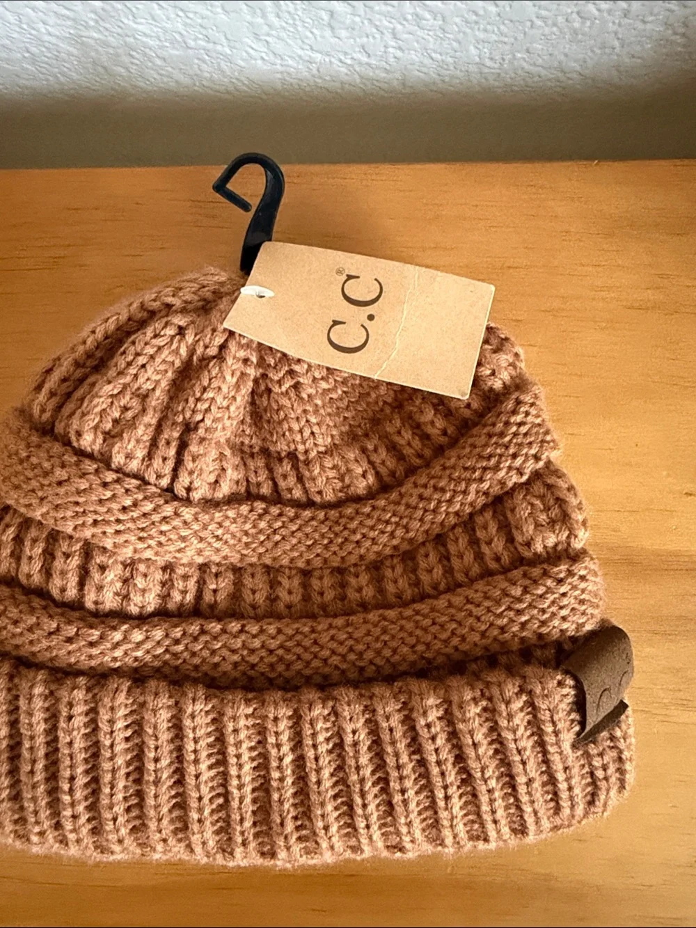 C.C Womens Knit Beanie - Brown Tan (toasted almond)